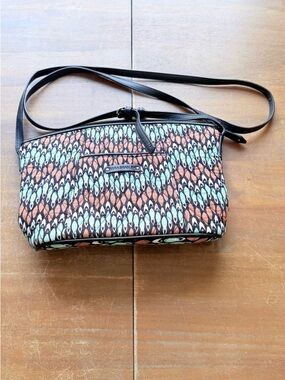 Vera Bradley Brown and Mint Patterned Crossbody